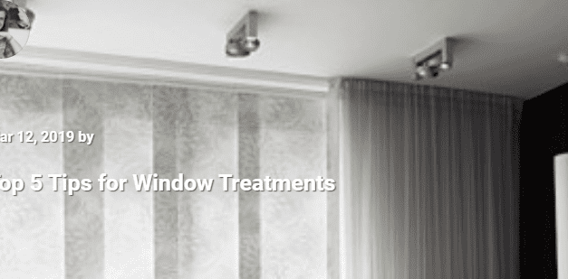 Top 5 Tips for Window Treatments